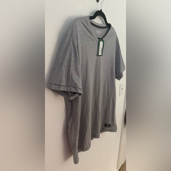 NWT Flag & Anthem Gray Speckled V-Neck Tee - Picture 2 of 8